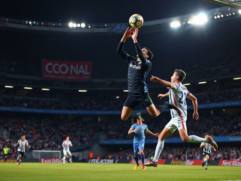 A vibrant shot of Balaídos stadium packed with Celta Vigo fans, with Real Oviedo players in blue and white warming up on the