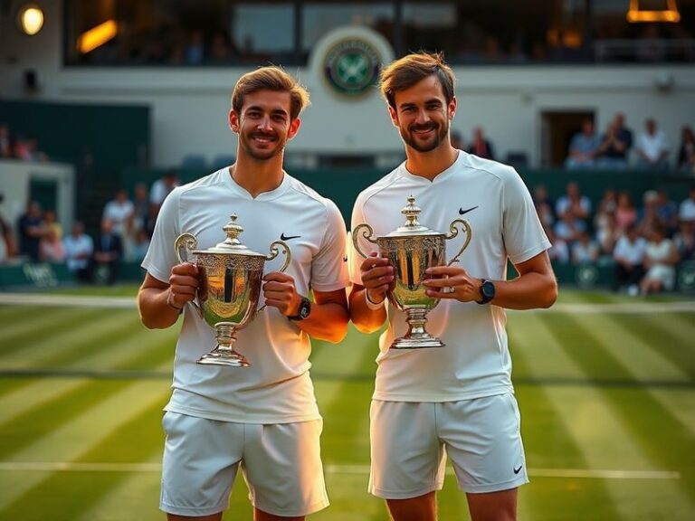 A vintage-style photograph of Jack Nicklaus and Tiger Woods side by side, each wearing their green Masters jackets, with Augu