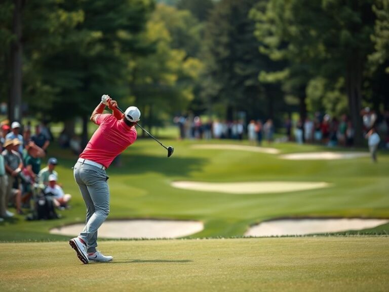 Aerial view of Pebble Beach Golf Links during a sunny day, with golfers on the 18th green and the Pacific Ocean in the backgr