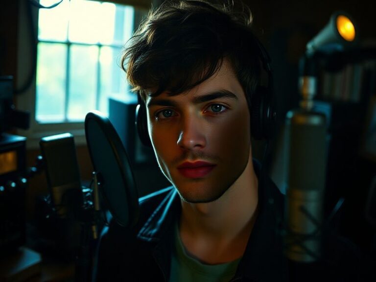 A split-screen image showing karol.g in two settings: one side capturing a candid moment during a live stream with an engaged