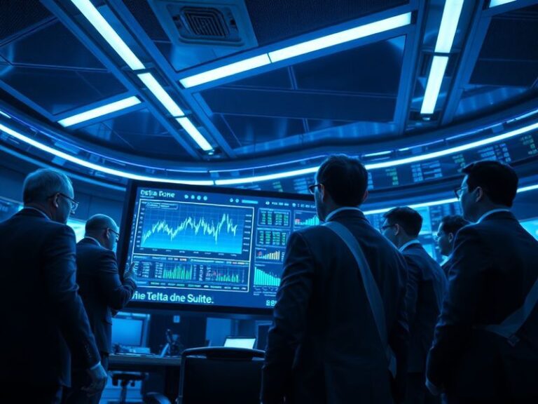 A sleek, high-end Delta One Suite on a Delta Air Lines aircraft, featuring a fully enclosed sliding door, a plush flat-bed se