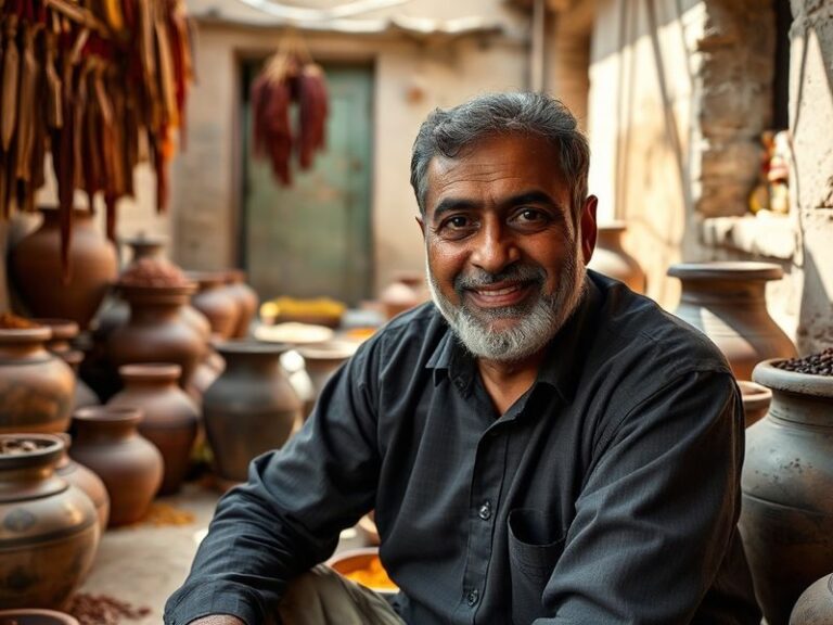 A dynamic action shot of Sakib Hussain mid-race on a track, wearing a British team uniform, with a blurred stadium background