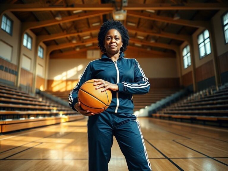 A vibrant concert photo of Kim English performing on stage with dynamic lighting, wearing a flowing golden outfit, and holdin