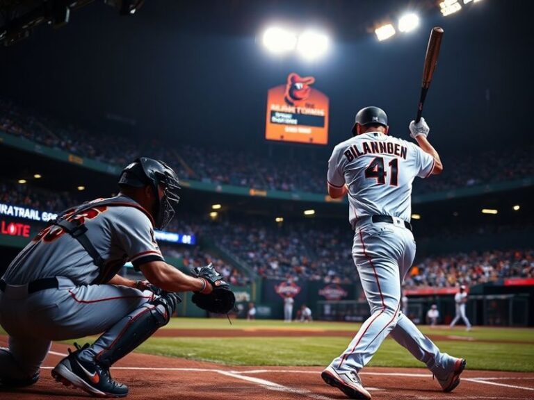 A split-screen image showing Zac Gallen pitching for the Diamondbacks and Grayson Rodriguez for the Orioles, with the stadium