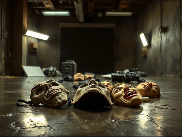 A split-image scene: on one side, a glamorous red carpet with paparazzi flashes; on the other, a courtroom sketch or blurred