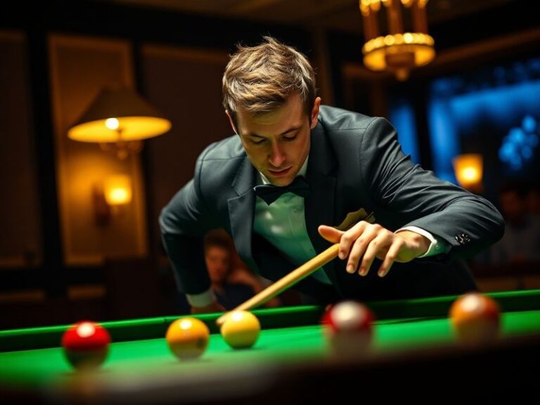 A dynamic mid-action shot of Jack Lisowski executing a precise snooker shot at a major tournament, seen from the audience's p