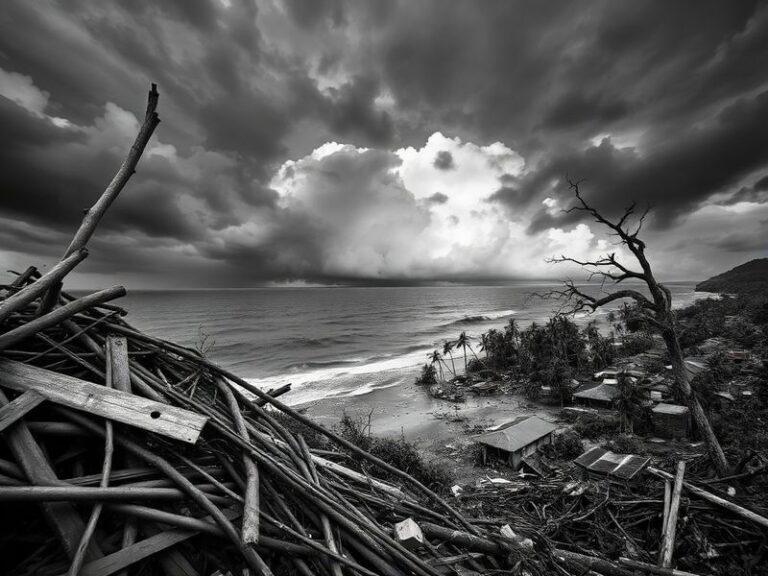A dramatic satellite image of Super Typhoon Sinlaku approaching Taiwan, with a well-defined eye, spiral rainbands, and high c