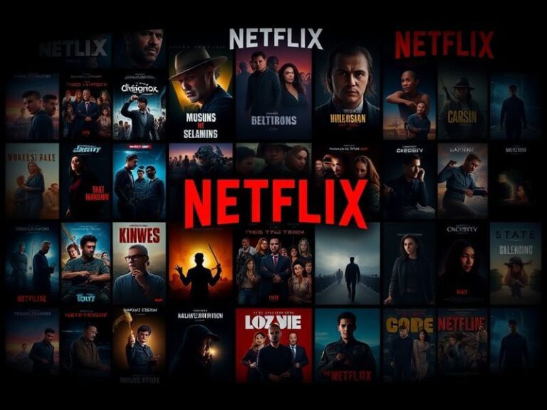 A split-screen collage showing key Netflix releases from October 2023: a still from David Fincher's 'The Killer', a scene fro
