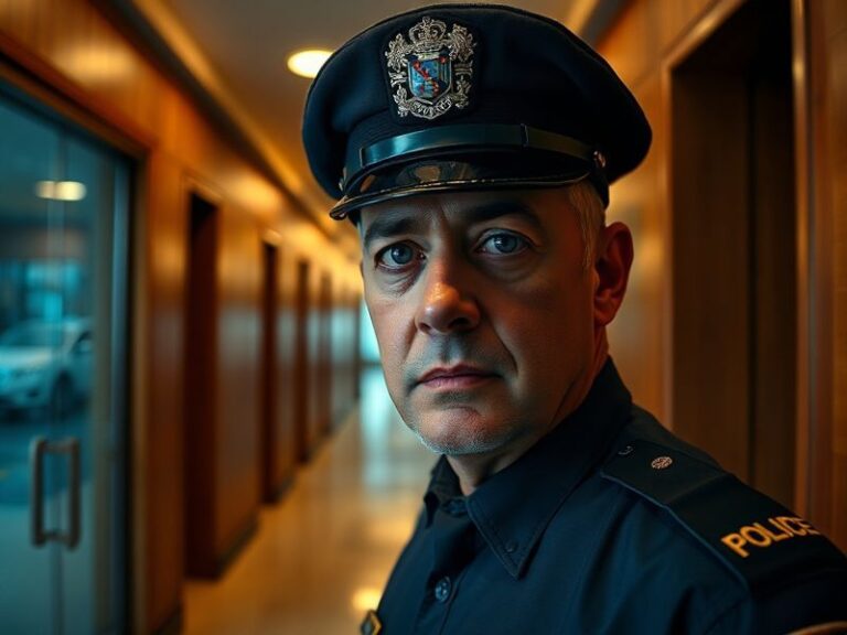 A formal portrait of Alexandre Ramagem in a modern office setting, dressed in a suit, with subtle Brazilian and digital secur