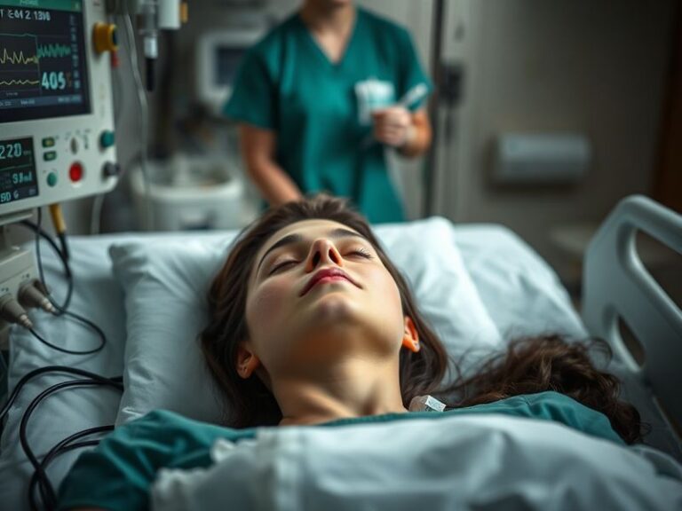 A warm, softly lit hospital room with natural light streaming through a window. Felicity-Jo, seated in a wheelchair, holds a