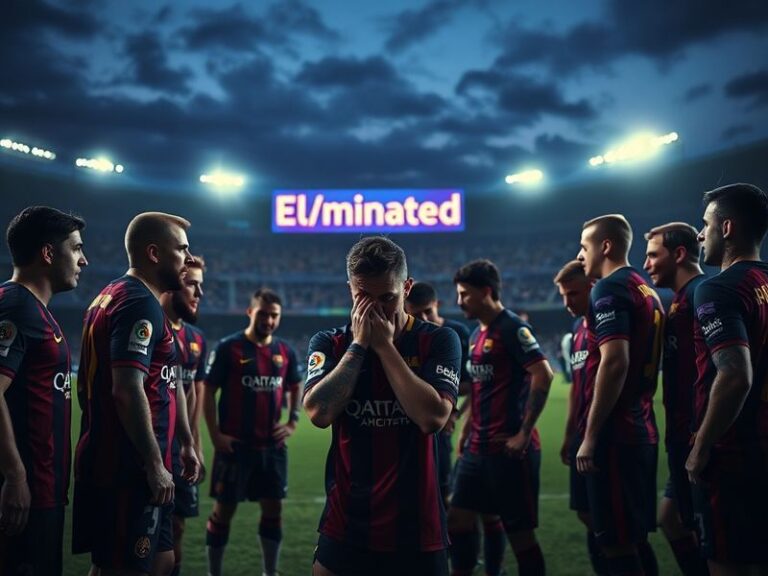 is barcelona out of the champions league