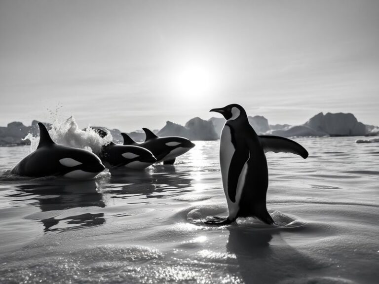 A split-screen image of a Penguins player celebrating a goal on the left and a Blues goaltender making a save on the right, s