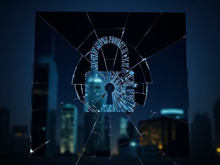 A split-screen image showing a concerned customer on the left checking their phone, while on the right, a professional cybers