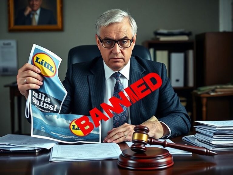 A split-screen image showing a Lidl Christmas ad with snowy Icelandic landscapes on one side and a reality check with a facto