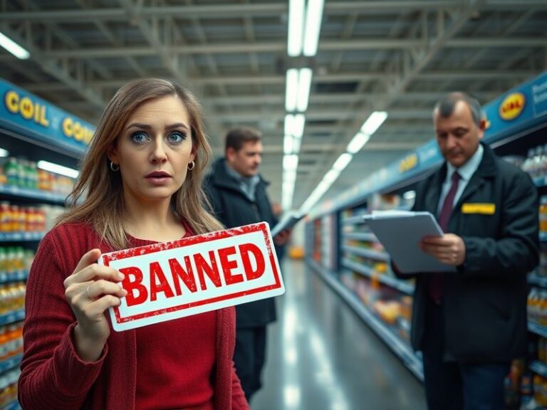 A split-screen image showing a Lidl store shelf with Iceland-branded frozen foods on one side and a serene Icelandic landscap