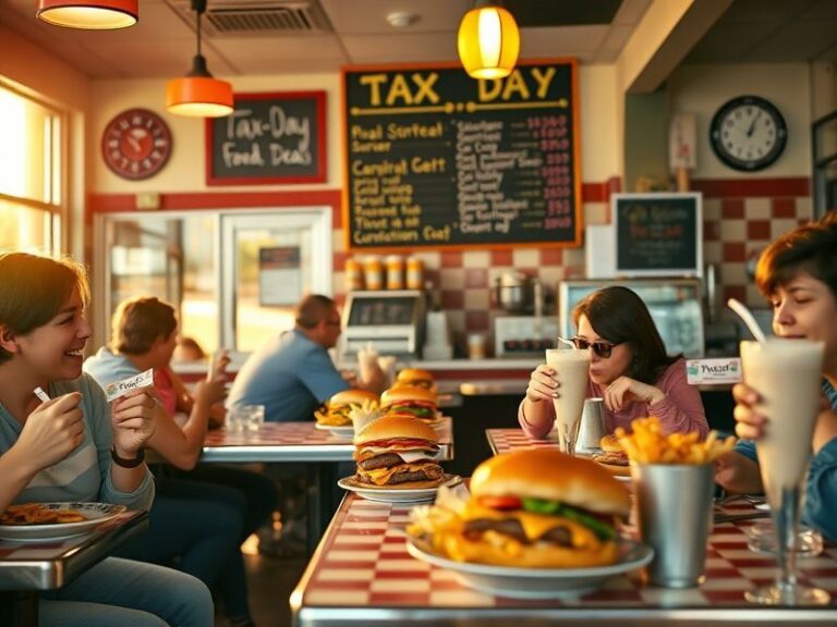 tax day food deals discounts