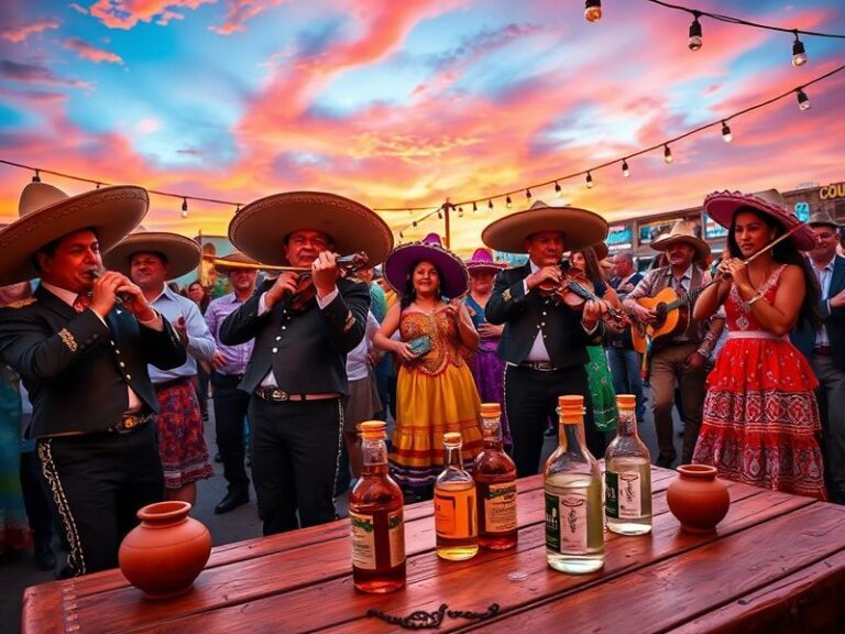 A vibrant but respectful illustration of the Battle of Puebla, featuring Mexican soldiers in 19th-century uniforms standing f