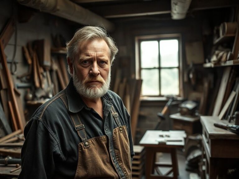 A dynamic portrait of Rob Wright in a creative workspace, surrounded by screens displaying his various projects—films, TV ser