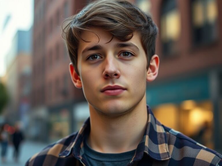 A dynamic action shot of Josh D'Amato in a European basketball game, wearing a white and blue uniform, mid-dribble with a foc