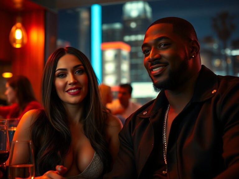 A split-screen image: one side shows Khloé Kardashian in a glamorous red carpet look, the other shows Lamar Odom in a Lakers