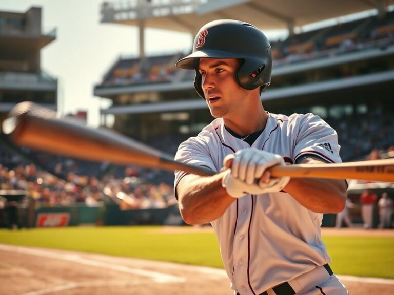 Luke Raley in a Tampa Bay Rays uniform, mid-swing during a game, with a stadium crowd blurred in the background. The image ca