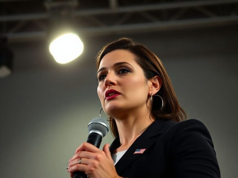 A split-image visual: on the left, Gina Carano in her iconic Cara Dune costume from The Mandalorian, striking a confident pos