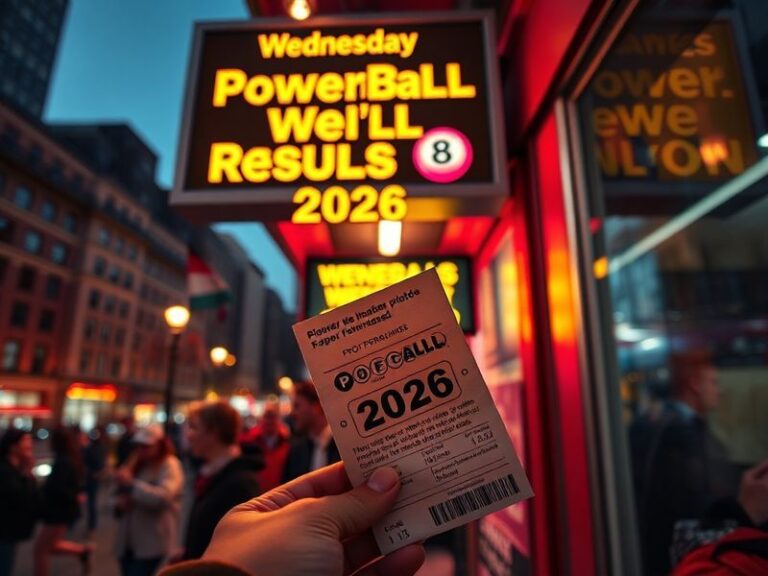 A split-screen image showing a glowing lottery ticket on a smartphone screen next to a diverse group of friends celebrating i