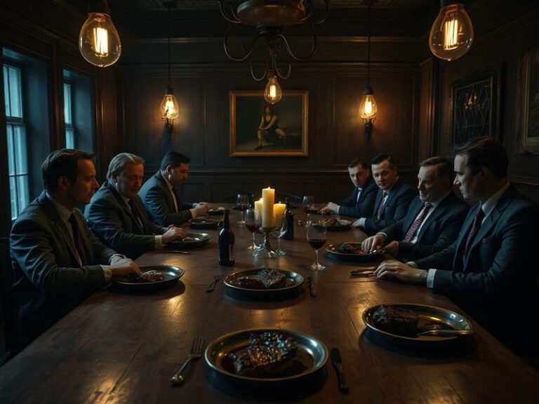 A moody, neon-lit scene from Beef Season 2 featuring Steven Yeun and Ali Wong in a tense confrontation, set against a backdro