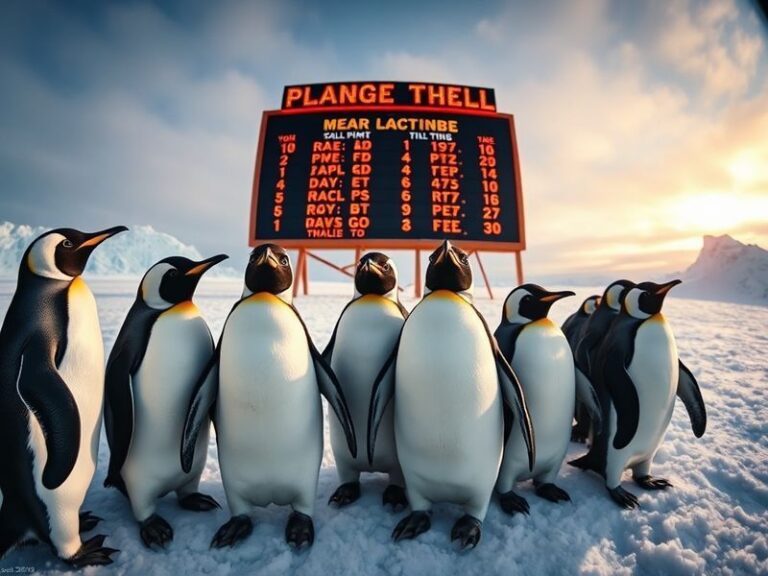 A vibrant indoor hockey arena packed with Penguins fans wearing black and gold, cheering during a playoff game. The scoreboar