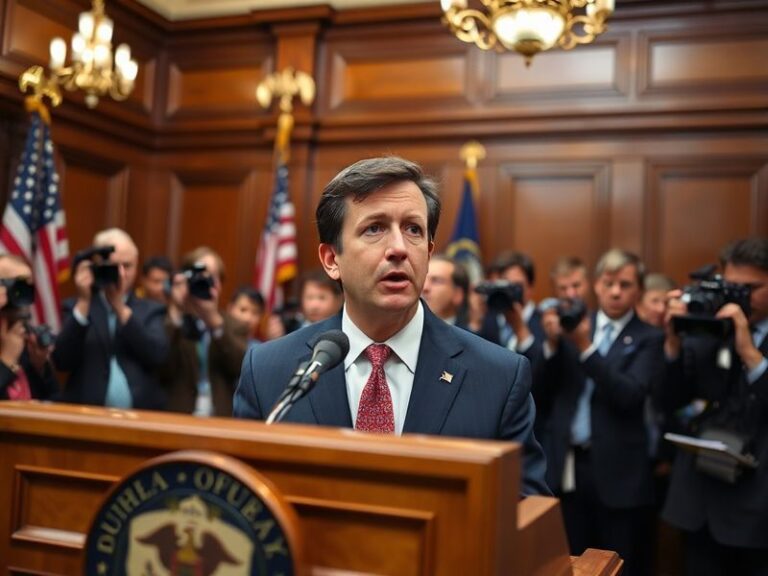 A split-image illustration showing Justin Fairfax in a Virginia state capitol building on one side, and on the other, a prote
