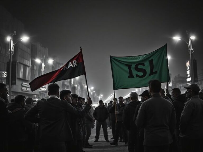 A vibrant stadium scene at Kerala Blasters' home ground, packed with yellow-clad fans waving flags and banners, with the Jawa