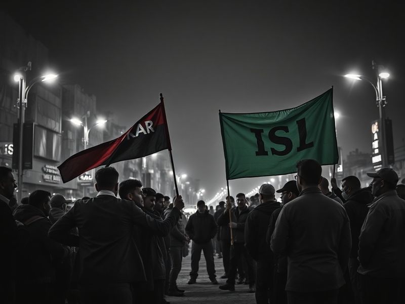 A vibrant stadium scene at Kerala Blasters' home ground, packed with yellow-clad fans waving flags and banners, with the Jawa