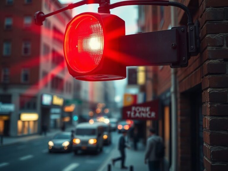 A split-image showing a tornado warning siren in a rural American town at dusk (left) and a Japanese J-Alert siren system in