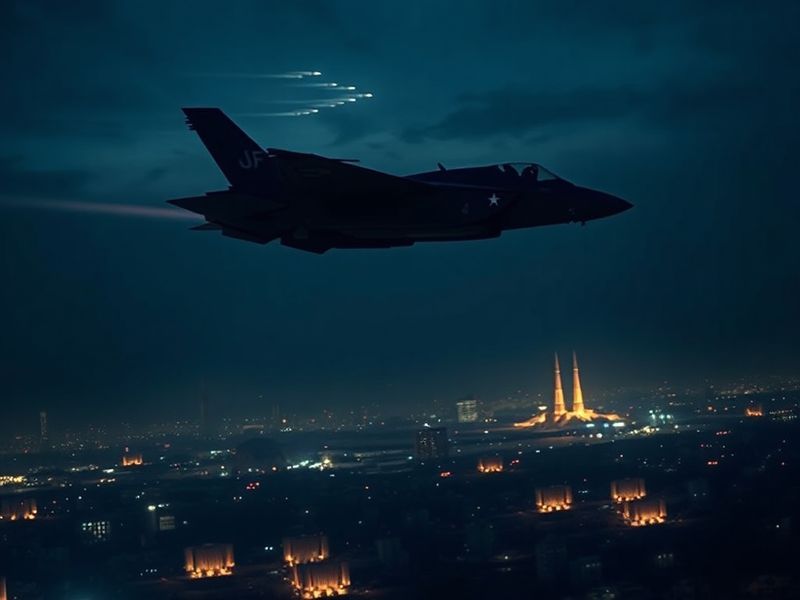 A split-image visual: On one side, Israeli and Iranian flags with military equipment in the background; on the other, a map o