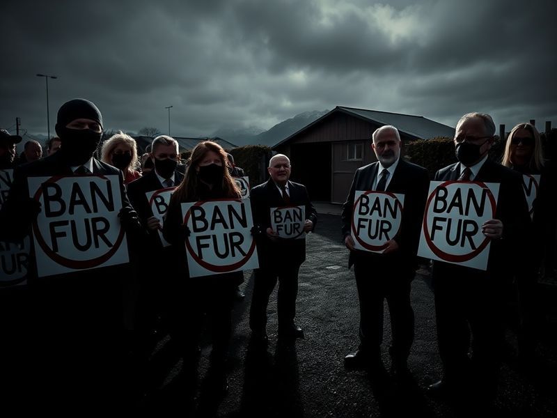 A split-screen image: on one side, a blurred social media profile silhouette representing the banned account; on the other, a