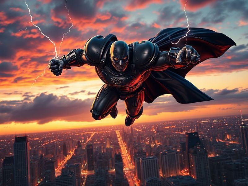 A dynamic comic book cover featuring Invincible mid-flight, surrounded by shattered Viltrumite armor and debris, with a moody