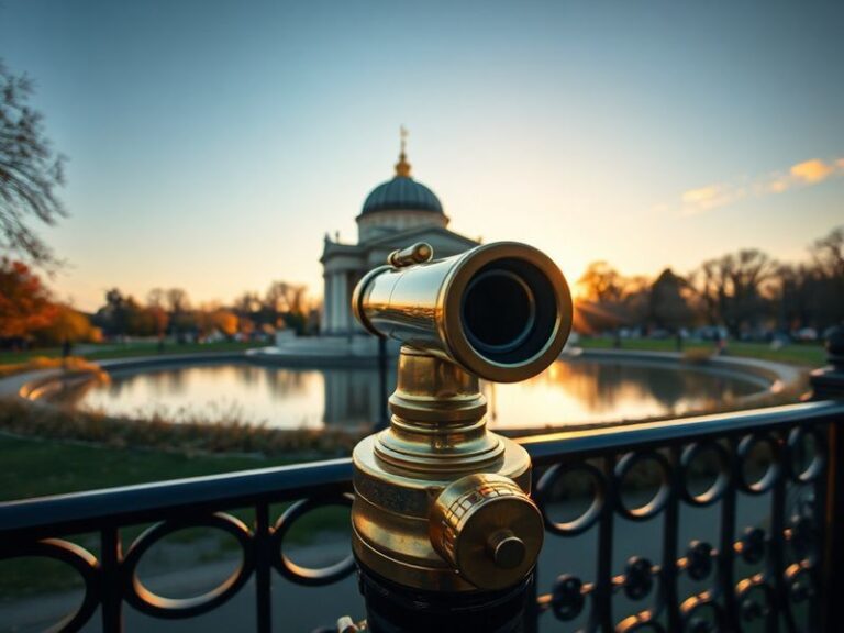 A serene view of Kensington Gardens featuring the Italian Garden's fountains, the Albert Memorial in the background, and lush