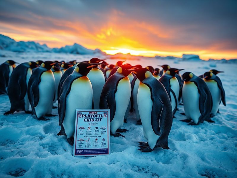 A panoramic shot of PPG Paints Arena filled with Penguins fans during a playoff game, showcasing the electric atmosphere with
