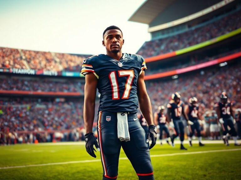 A dynamic action shot of Alshon Jeffery wearing an Eagles jersey, making a contested catch in a packed stadium during a game.