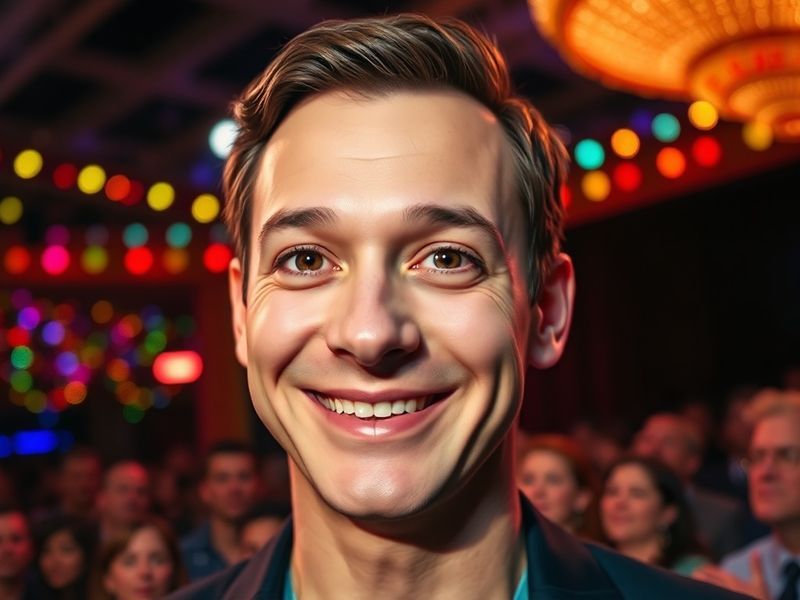 A portrait of Jim Parsons smiling at a red carpet event, showcasing his stylish attire and confident demeanor.