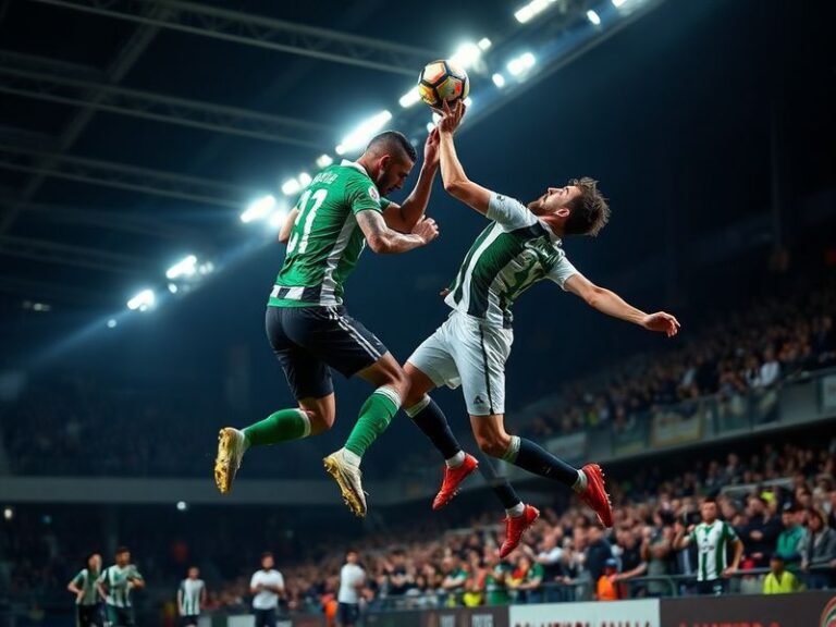 A mid-action shot of Sassuolo’s Cyril Ngonge scoring against Como at the Mapei Stadium, with players in red and blue kits, cr