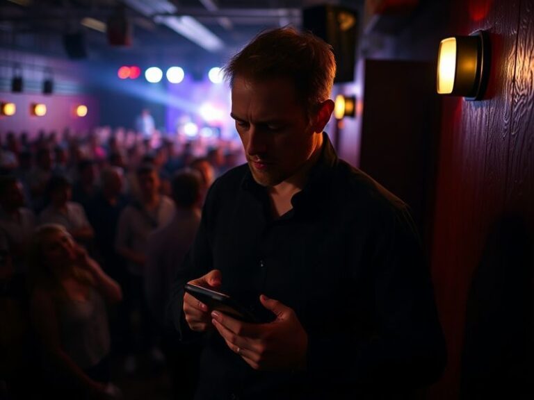 A mid-shot of Phil Dunster in a casual but intense pose, wearing a neutral expression. He’s dressed in modern, slightly rumpl