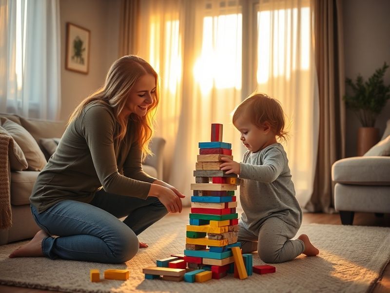 A warm, candid photo of a parent and child engaged in a meaningful activity, such as reading together or talking at a kitchen