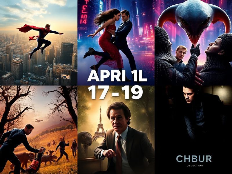 A split-screen collage featuring key visuals from the featured films: a tense scene from Escape from Mogadishu, a serene ther