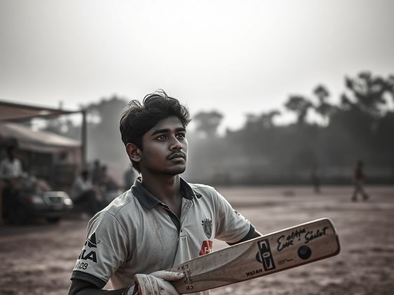 A candid portrait of Rasikh Salam seated at a wooden desk, surrounded by stacks of books and a laptop, with soft natural ligh