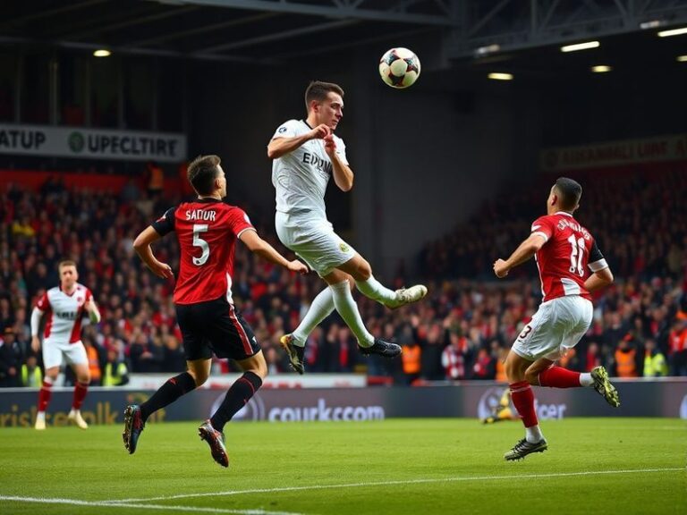 A wide shot of Swansea City's Liberty Stadium under stadium lights, showing players in action during the match against Southa