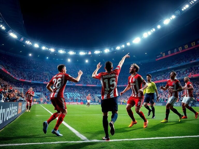 A wide-angle shot of the Wanda Metropolitano stadium during the Atlético Madrid vs Real Sociedad match, capturing the intensi