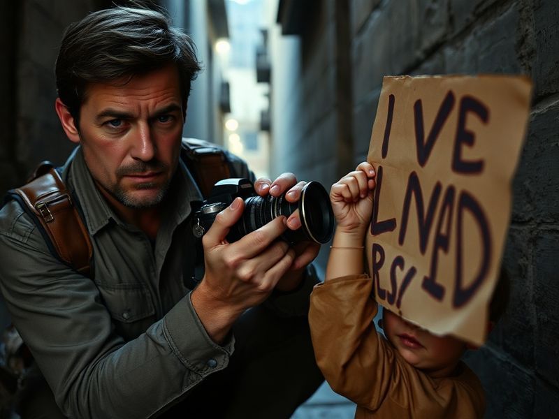 A mid-shot of Alex Wilkins in a modern, minimalist workspace with dual monitors displaying code and a creative writing interf