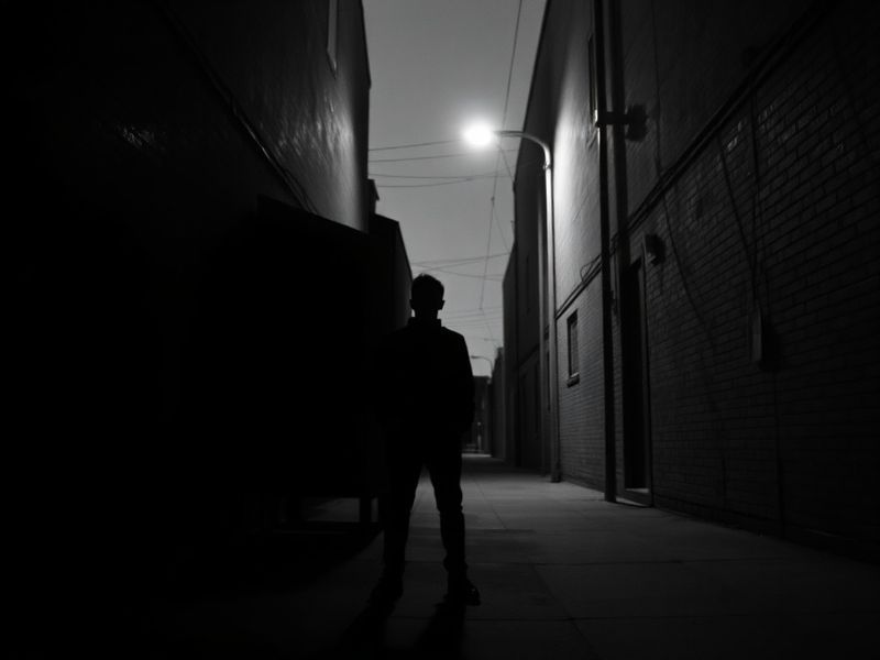 A split-screen image of a character's face morphing between two distinct halves, one side realistic and human, the other styl