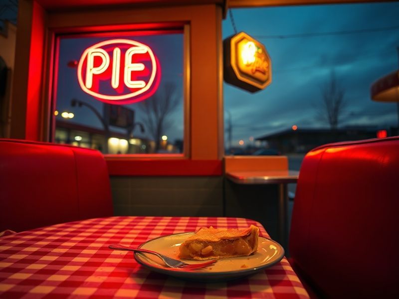 A vintage-inspired image of Don McLean performing on stage with a guitar, bathed in warm stage lights, evoking a sense of nos